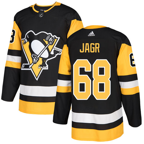 Adidas Men Pittsburgh Penguins #68 Jaromir Jagr Black Home Authentic Stitched NHL Jersey